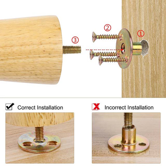 Unique Bargains 4Pcs Wood Furniture Legs Replacement – DIY Wood Furniture Repair, Upgrade &amp; Customization Parts