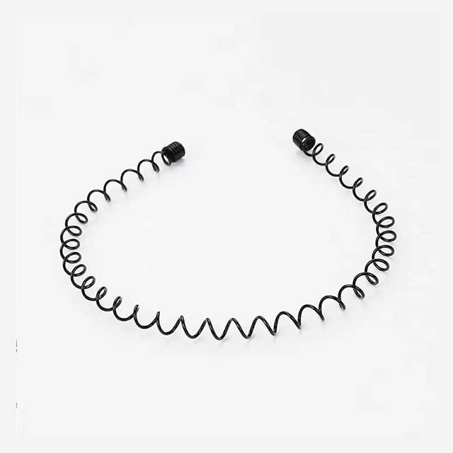 Unisex Black Wavy Metal Headband – Non-Slip Elastic Hair Hoop for Men & Women | Fashion Hair Accessory