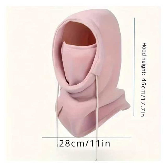 Unisex Winter Knit Balaclava Hood – Windproof Face Mask with Drawstring for Motorcycle & Cold Weather