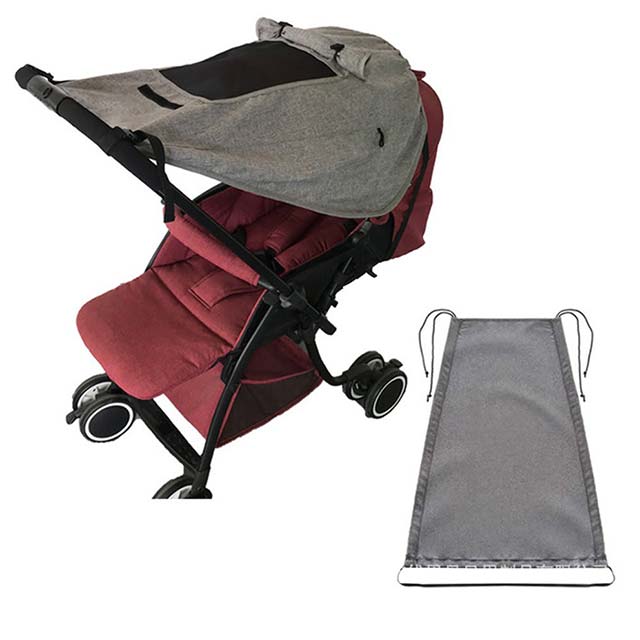Universal Baby Child Pushchair Stroller Pram Buggy with Sun Shade Canopy Cover – Sleek Gray Design