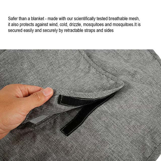 Universal Baby Child Pushchair Stroller Pram Buggy with Sun Shade Canopy Cover – Sleek Gray Design