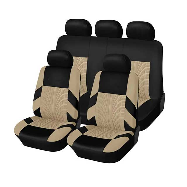 Universal Car Seat Covers Full Set – Front Split & Rear Bench Cloth Covers for SUV, Sedan, Van & Automotive Interiors