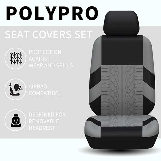 Universal Car Seat Covers Full Set – Front Split & Rear Bench Cloth Covers for SUV, Sedan, Van & Automotive Interiors