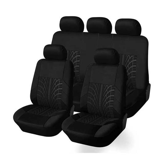Universal Car Seat Covers Full Set – Front Split & Rear Bench Cloth Covers for SUV, Sedan, Van & Automotive Interiors