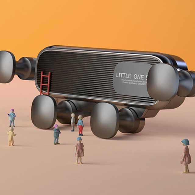 Universal Gravity Car Phone Holder – Air Vent Mount for 4.7–7 Inch Smartphones | Shockproof GPS Clip Stand for Mobile Devices