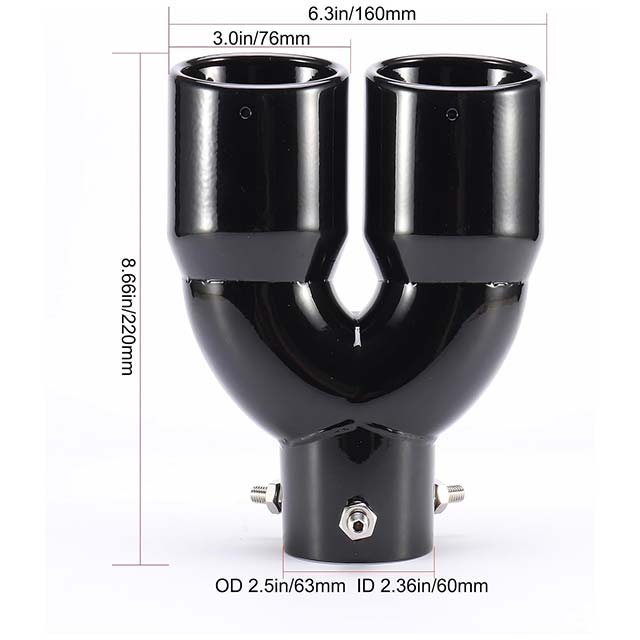 Universal Stainless Steel Tail Throat Car Exhaust Muffler – High Performance, Durable &amp; Noise-Reducing Replacement for Cars