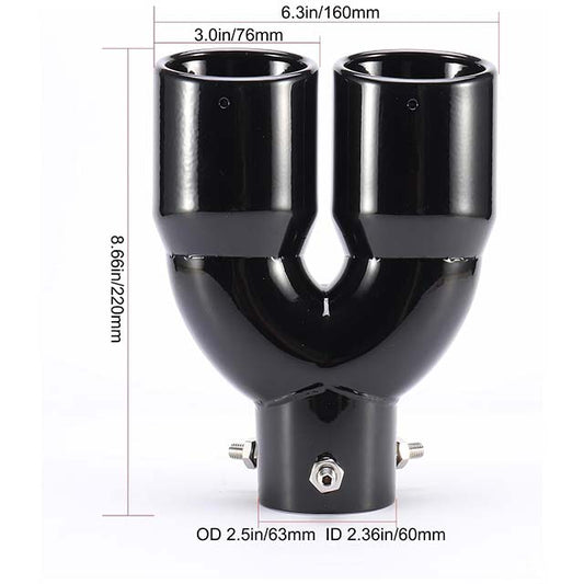 Universal Stainless Steel Tail Throat Car Exhaust Muffler – High Performance, Durable &amp; Noise-Reducing Replacement for Cars