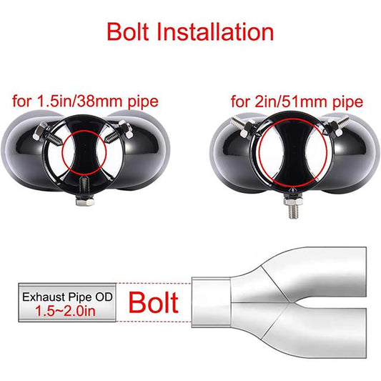 Universal Stainless Steel Tail Throat Car Exhaust Muffler – High Performance, Durable &amp; Noise-Reducing Replacement for Cars