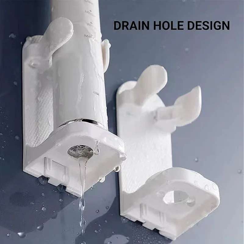 Support de brosse à dents électrique universel – Support de rangement mural par induction gravitationnelle – Organisateur de brosses à dents auto-adhésif et peu encombrant – Support anti-humidité et à séchage rapide pour salle de bain (blanc)
