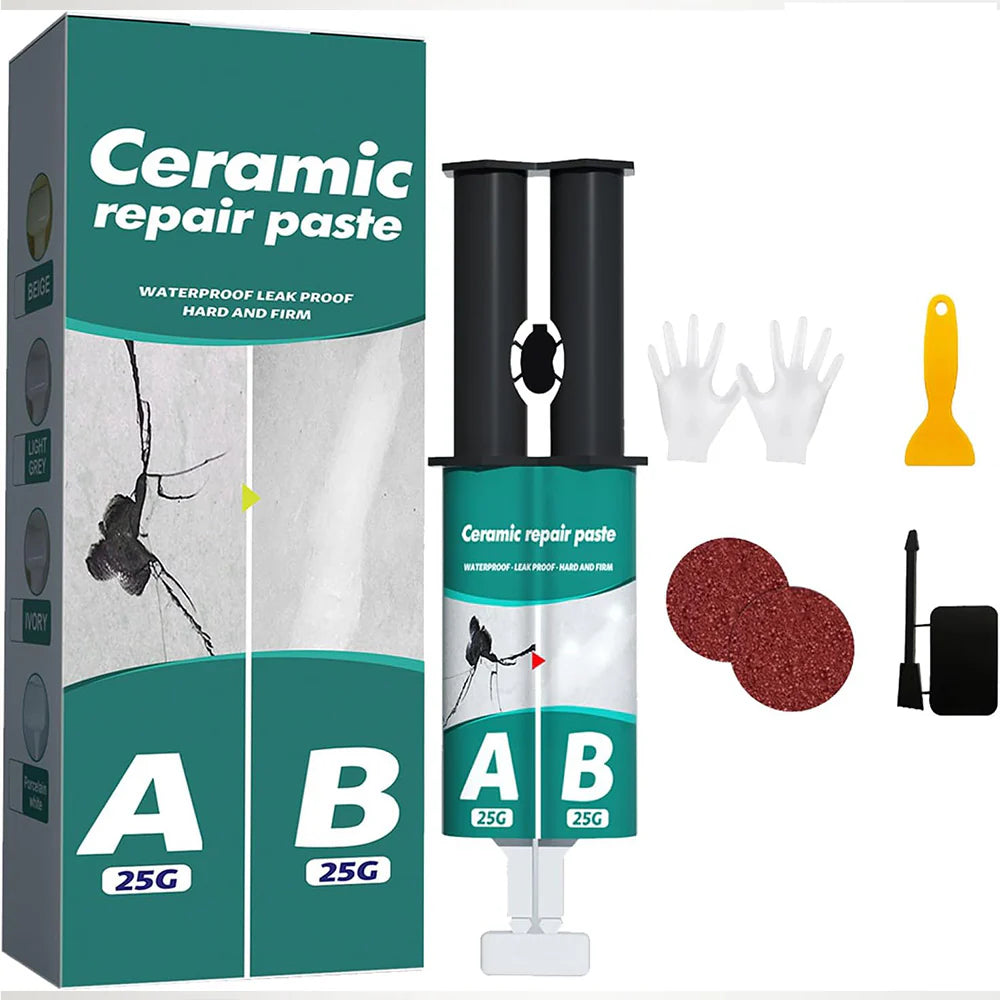 Ceramic Repair Paste – Waterproof Tile & Porcelain Crack Repair Filler for Ceramic, Bathroom, Kitchen, Sink & Toilet Restoration