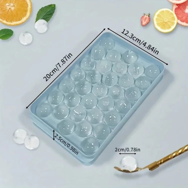 Bac à Glaçons Diamant avec Couvercle – Moule à Boules de Glace en Plastique pour Whisky, Cocktails et Boissons Fraîches