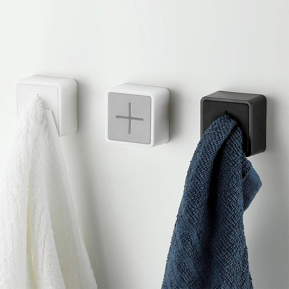 Porte-serviettes auto-adhésif – Clip à serviettes mural sans perçage pour salle de bain et cuisine