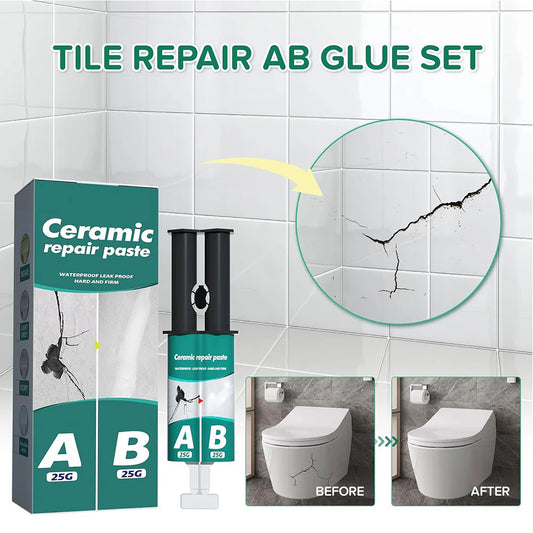 Ceramic Repair Paste – Waterproof Tile & Porcelain Crack Repair Filler for Ceramic, Bathroom, Kitchen, Sink & Toilet Restoration