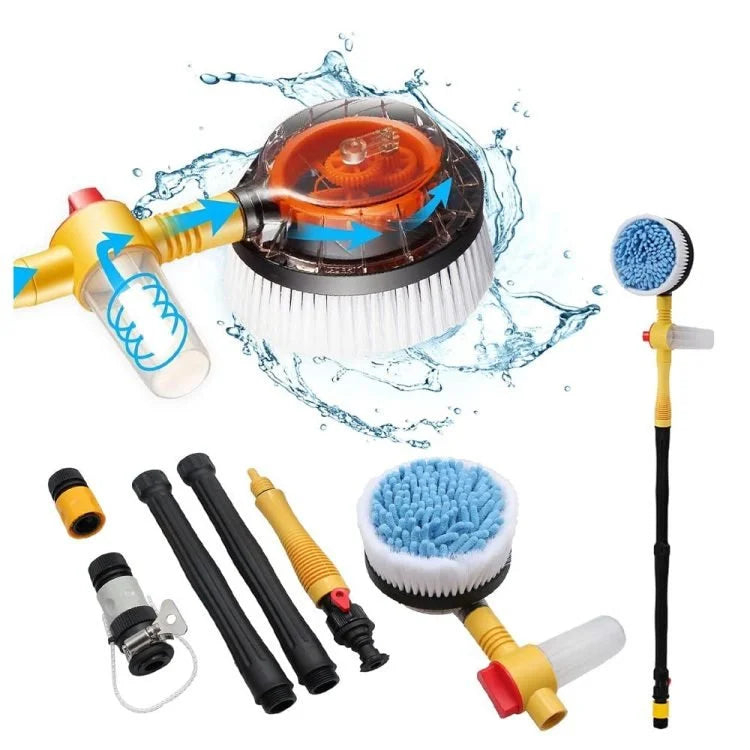 Brosse de lavage de voiture rotative avec distributeur de savon – Brosse de nettoyage automatique haute pression pour voitures, camions, camping-cars et nettoyage extérieur