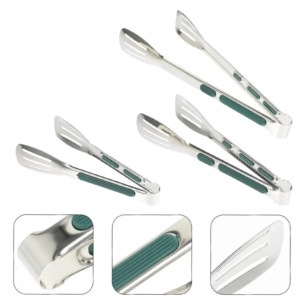 Stainless Steel Kitchen Tongs – Non-Slip Food Serving & Cooking Tong
