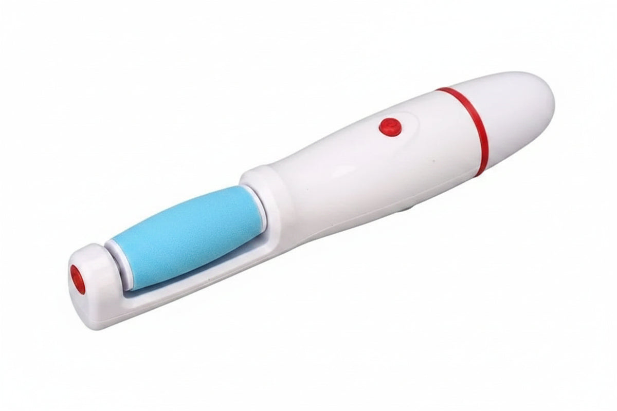 Râpe Électrique Anti-callosités – Ponceuse Pédicure Rechargeable avec Rouleau en Nano Verre pour Talons Secs et Fissurés et Élimination des Peaux Mortes