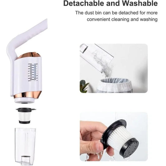 120W Wireless Handheld Vacuum Cleaner – Portable Rechargeable Vacuum with 7500Pa Suction & 600ml Dust Cup