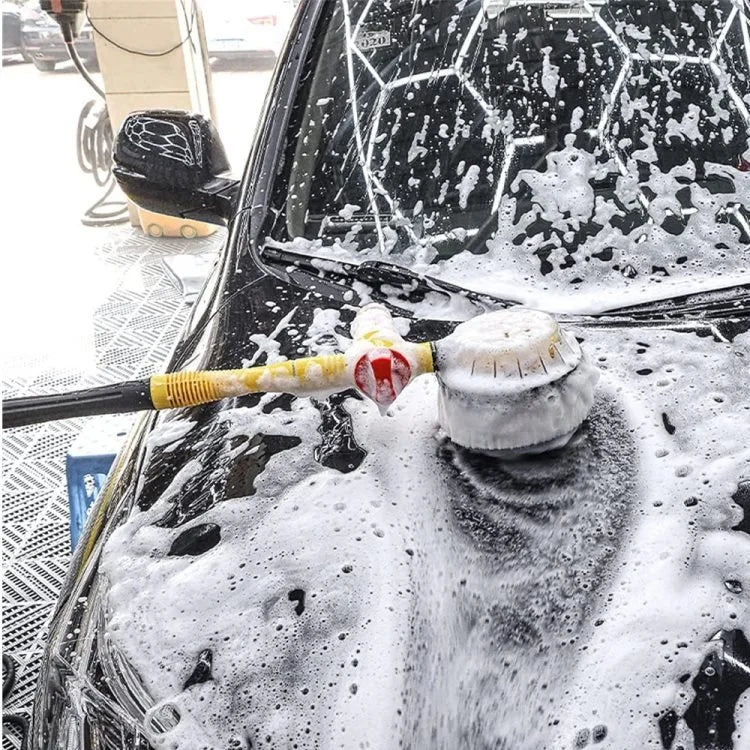 Brosse de lavage de voiture rotative avec distributeur de savon – Brosse de nettoyage automatique haute pression pour voitures, camions, camping-cars et nettoyage extérieur