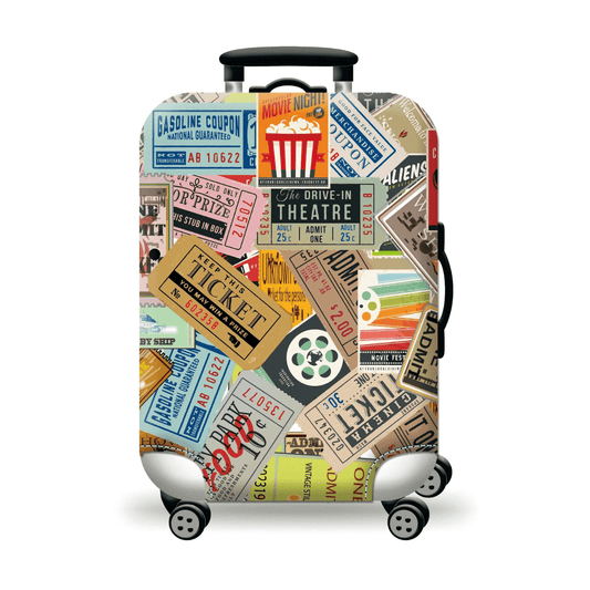 Housse de valise élastique épaisse avec fermeture éclair et carte du monde – Protection pour valises de 45 à 80 cm | Accessoires de voyage