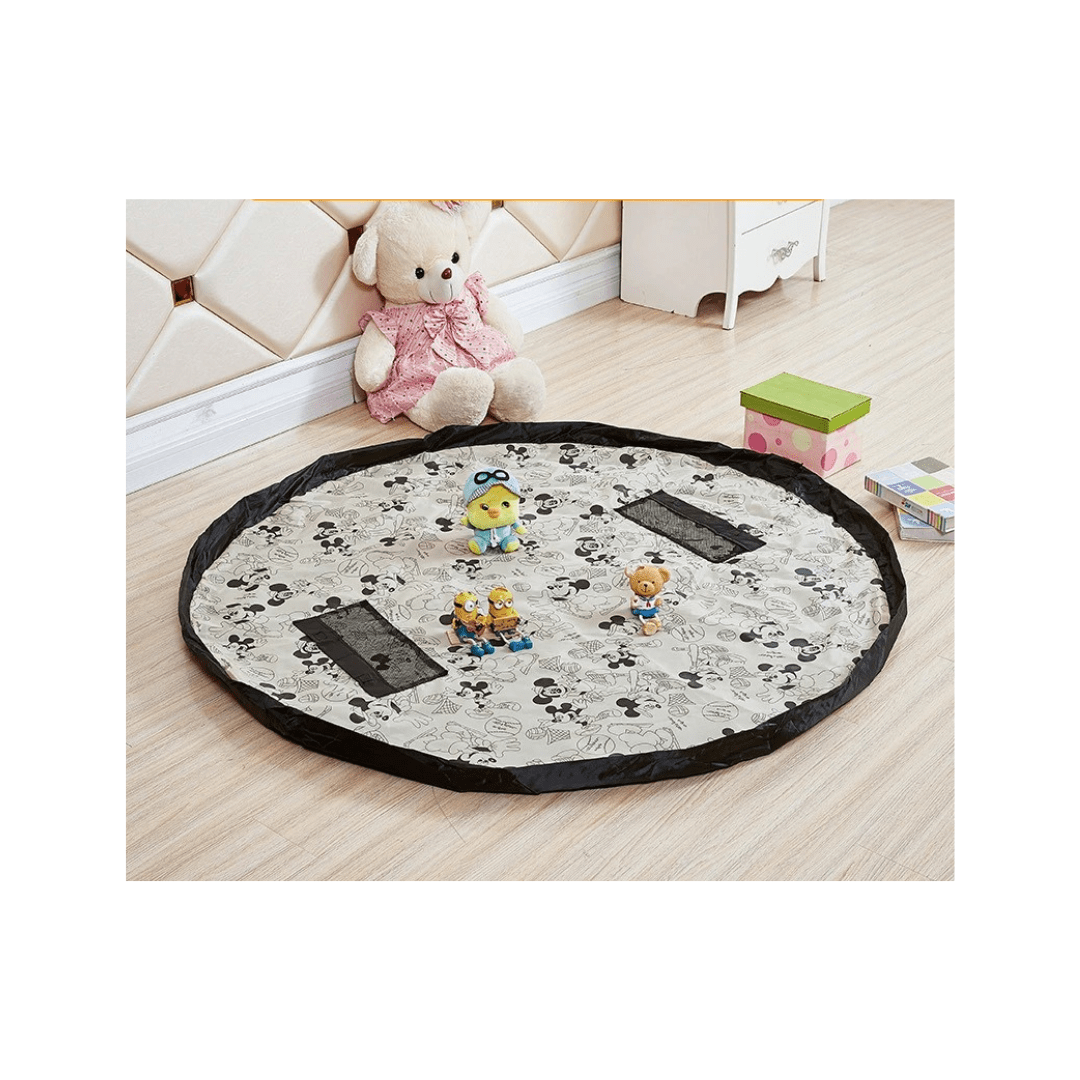 Sac de rangement portable pour jouets de bébé – Tissu Oxford double couche imperméable avec cordon de serrage pour ranger les blocs de construction et les jouets