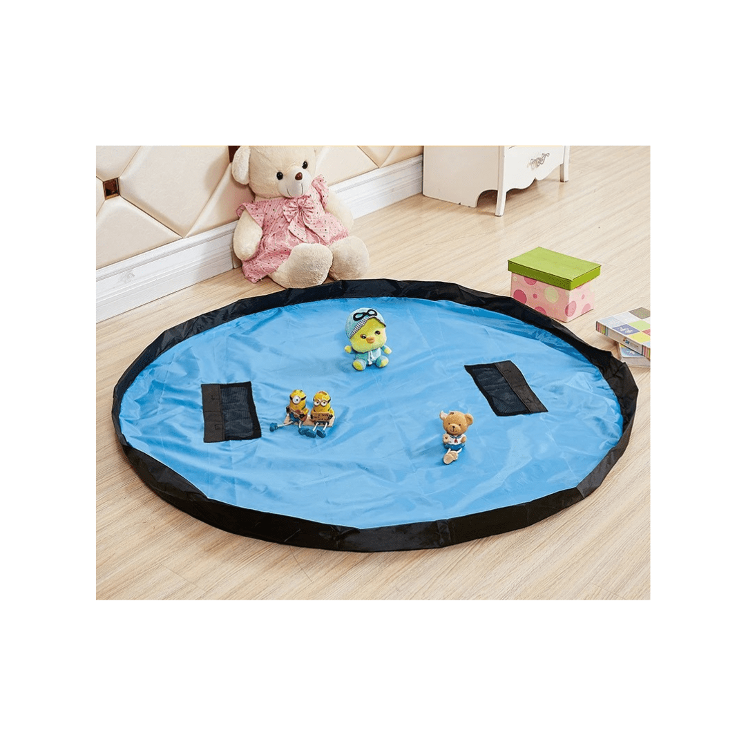 Sac de rangement portable pour jouets de bébé – Tissu Oxford double couche imperméable avec cordon de serrage pour ranger les blocs de construction et les jouets