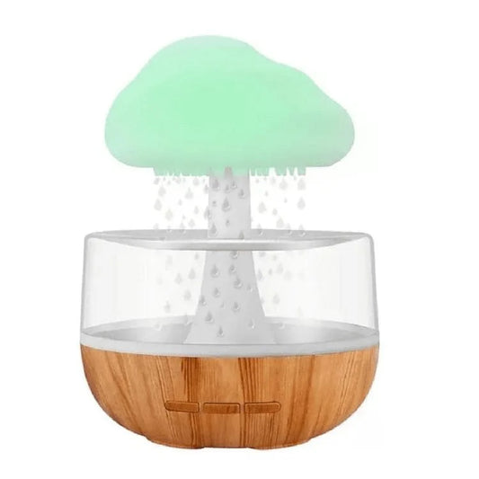 Creative Rain Cloud Humidifier & Essential Oil Diffuser – USB Aromatherapy Raindrop Humidifier with Colorful LED Mushroom Night Light