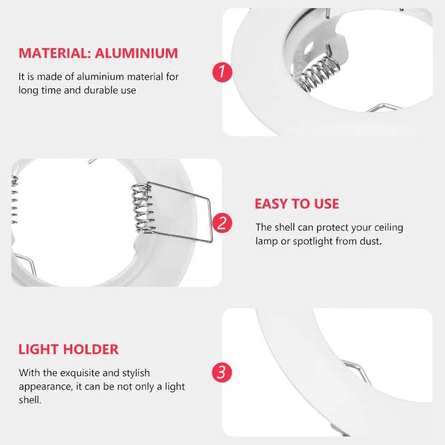 Upgrade Your Recessed Lighting with GU10 LED Trim Covers – 2-Pack Premium Replacement Trim for Recessed Lights