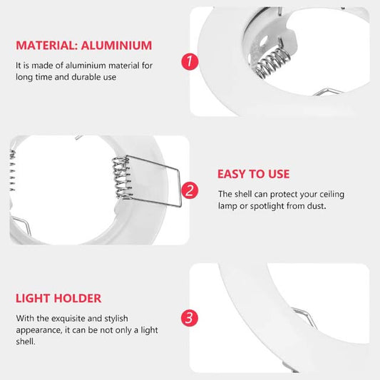 Upgrade Your Recessed Lighting with GU10 LED Trim Covers – 2-Pack Premium Replacement Trim for Recessed Lights