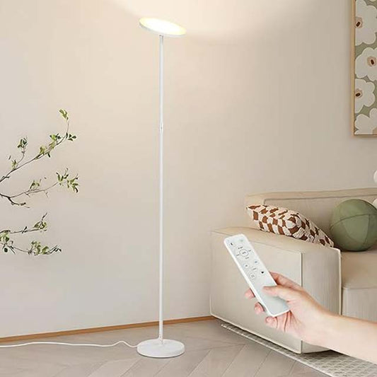 VOWNER LED Floor Lamp Ceiling Floodlight - 24W Dimmable Modern Floor Lamp with Remote Control, 3000K-6500K Adjustable Color Temperature, Touch Control, Ideal for Living Room, [Energy Class F]