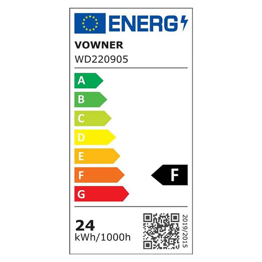 VOWNER LED Floor Lamp Ceiling Floodlight - 24W Dimmable Modern Floor Lamp with Remote Control, 3000K-6500K Adjustable Color Temperature, Touch Control, Ideal for Living Room, [Energy Class F]