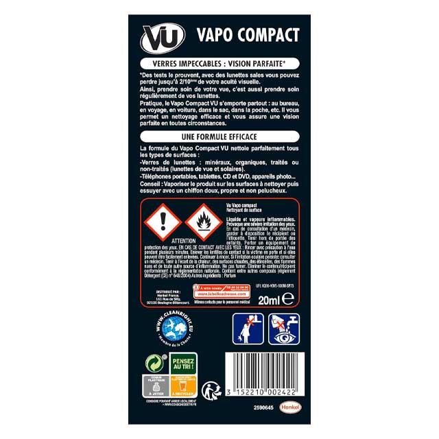 VU – 242 Compact Optical Cleaner Vapo 20ml – Premium Lens &amp; Sensor Cleaning Solution