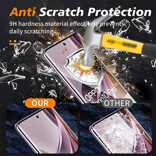 Vainrain Pack of 2 Tempered Glass Screen Protectors for OPPO Reno 10 Pro/Reno 10 – 9H Hardness, 3D HD Clear, Anti-Scratch Protective Film