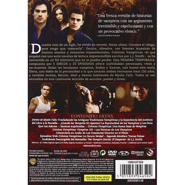 Vampire Diaries Season 1 DVD – 2011 Import Movie | European Format (Zone 2) TV Series