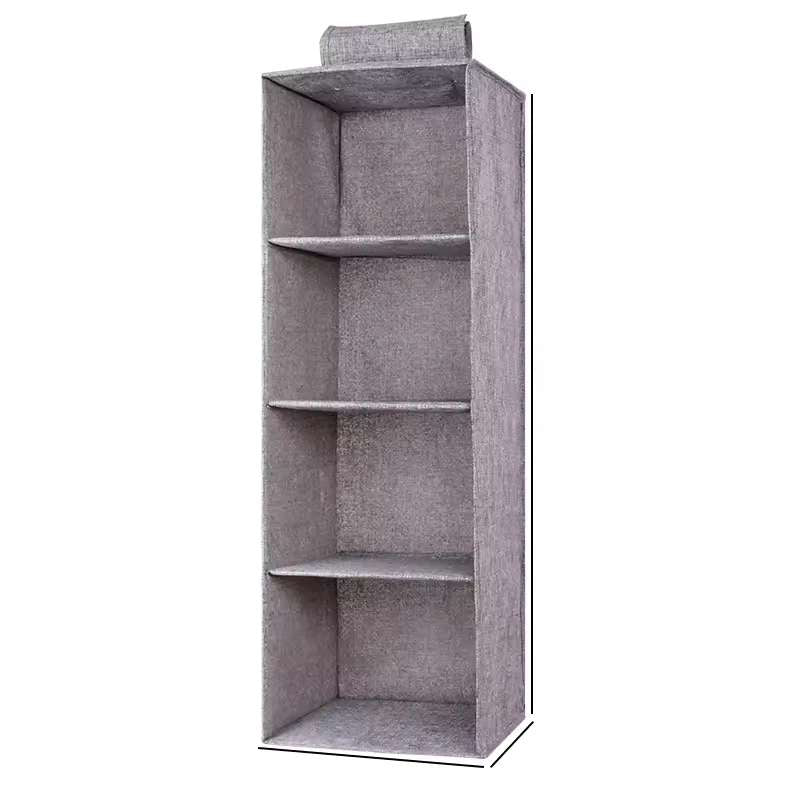 Organisateur de placard suspendu vertical – Étagères de rangement 4 et 5 niveaux pour armoire avec tiroir optionnel – Organisateur de vêtements pliable pour pulls, linge de maison et accessoires – Séparateur de placard suspendu peu encombrant
