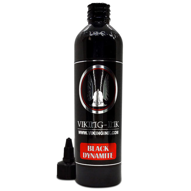 Viking-Ink Black Dynamite Tattoo Ink for B&amp;W Designs – Professional, High Contrast, Long-Lasting Pigment Tattoo Ink