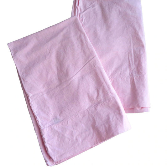 Vintage 60s Sears Roebuck Pink Cotton Percale Pillowcases – Pair of 2 USA Made Bedding Essentials