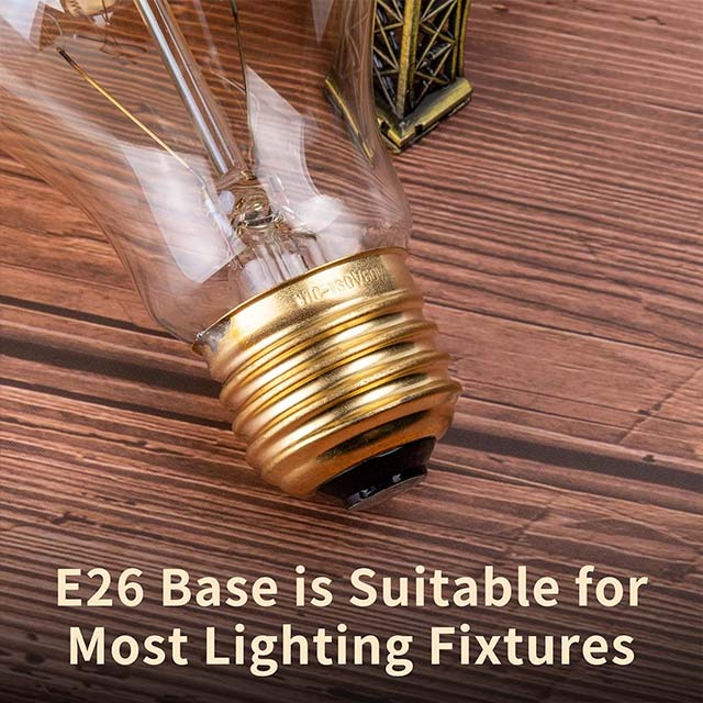 60W A60 Vintage Edison Light Bulb – E26 Soft Yellow Amber Retro Dimmable Squirrel Cage Halogen Bulb