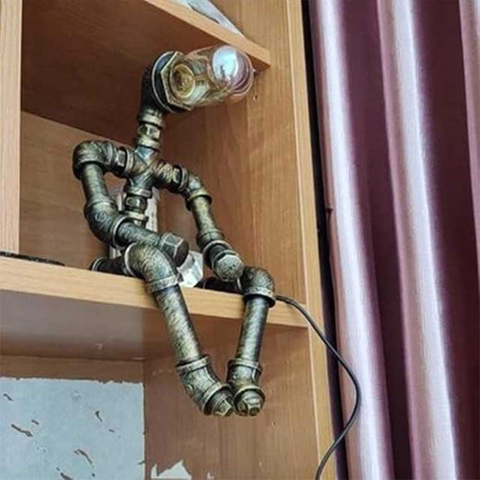Vintage Industrial Water Pipe Table Lamp