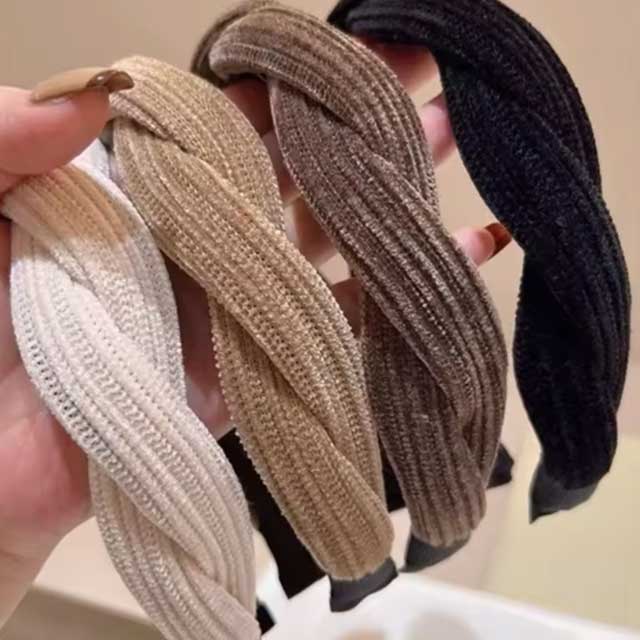 Vintage Lattice Print Sponge Headband for Women – Wide Elastic Hair Hoop | Fashion Hair Accessory