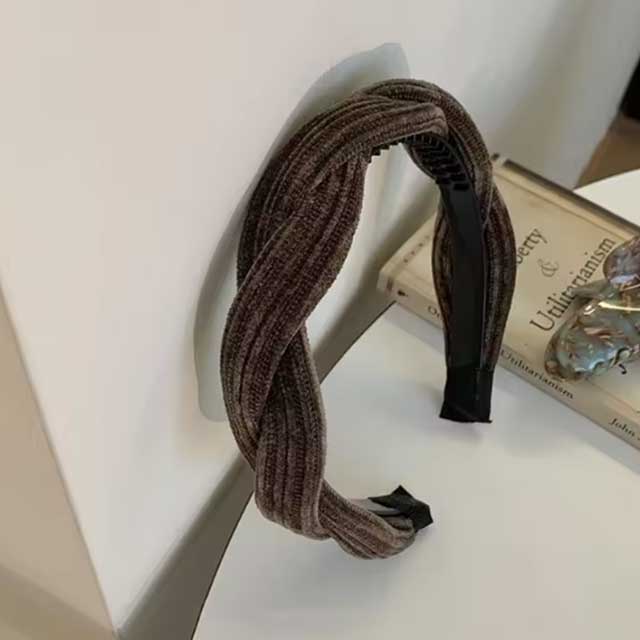 Vintage Lattice Print Sponge Headband for Women – Wide Elastic Hair Hoop | Fashion Hair Accessory