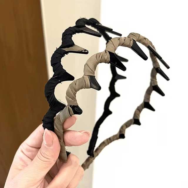 Vintage Non-Slip Teethed Hairband for Women – Fix Bangs & Broken Hair | Sweet Fabric Wrap Headband