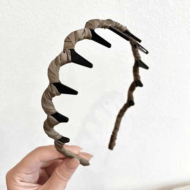 Vintage Non-Slip Teethed Hairband for Women – Fix Bangs & Broken Hair | Sweet Fabric Wrap Headband
