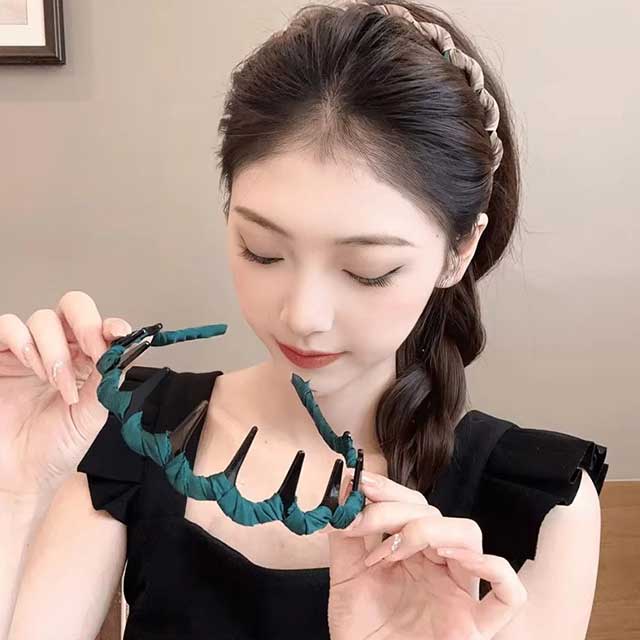 Vintage Non-Slip Teethed Hairband for Women – Fix Bangs & Broken Hair | Sweet Fabric Wrap Headband