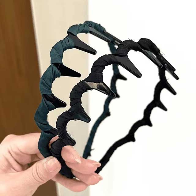 Vintage Non-Slip Teethed Hairband for Women – Fix Bangs & Broken Hair | Sweet Fabric Wrap Headband