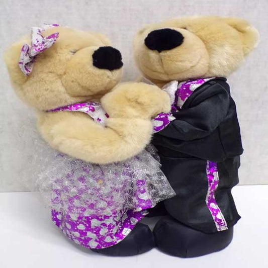Vintage Singing &amp; Dancing Bride &amp; Groom Married Bears 13" 051523WT