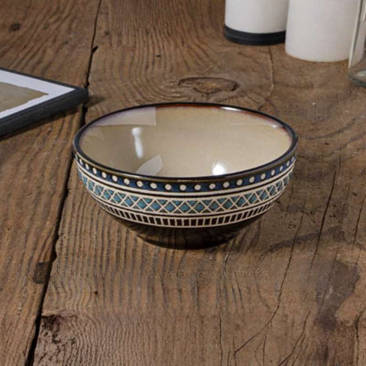 Vintage Reactive Glaze Stoneware Dinnerware – Unbreakable Porcelain Plates and Bowls – Artisan Round Kitchen Crockery – High-End Reactive Glaze Tableware for Fine Dining