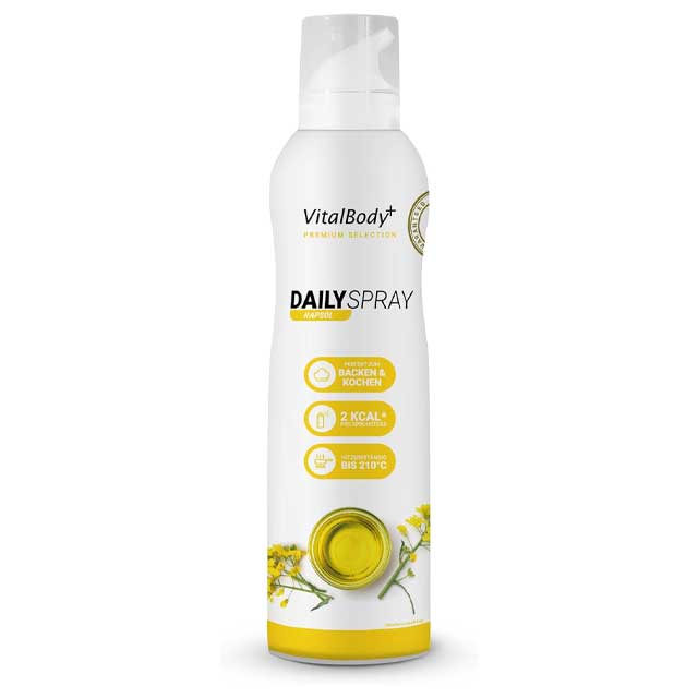 VitalBodyPLUS DailySpray – Non-Stick Cooking Spray with Rapeseed Oil, 800 Servings for Frying, Grilling, Baking &amp; Easy Pan Release