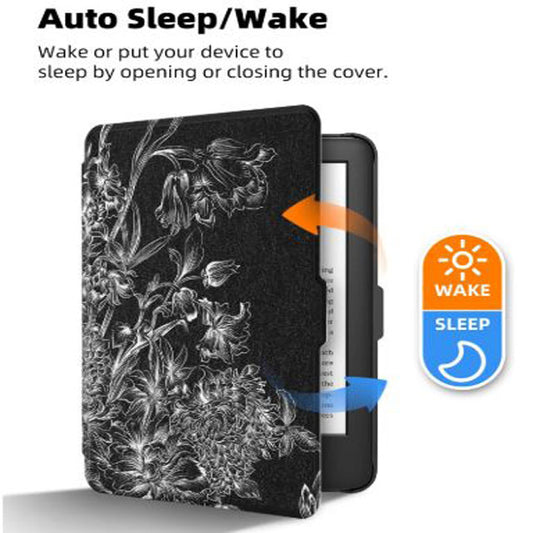 WALNEW PU Leather Case for 6" Kindle Paperwhite (2012-2017 EY21/DP75SDI Models) – Smart Protective Cover for Pre-2018 Kindle Paperwhite