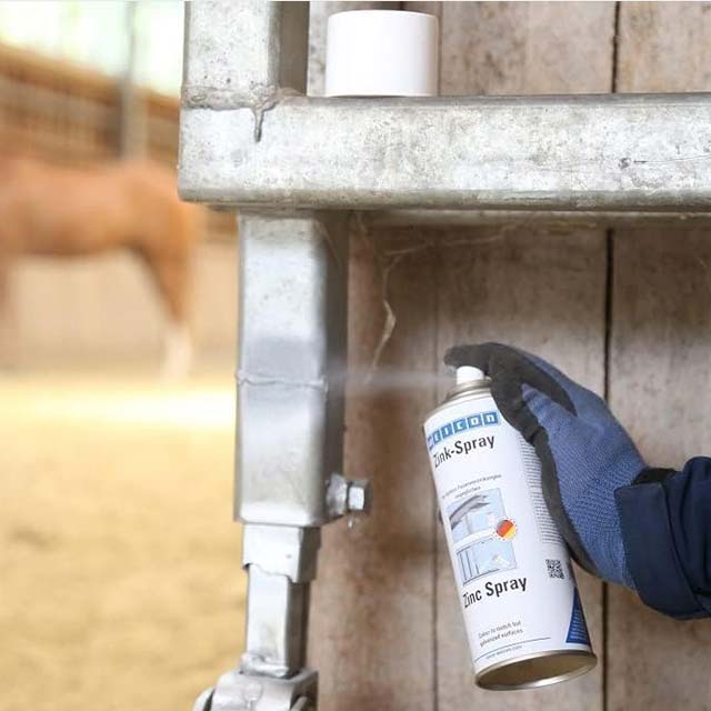 WEICON Zinc Spray 400 ml – TÜV Tested, Fast-Drying &amp; Heat-Resistant Metal Primer for Superior Protection