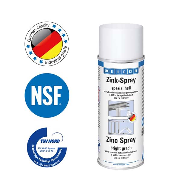 WEICON Zinc Spray 400ml – Approved Zinc Coating for Superior Corrosion &amp; Rust Protection